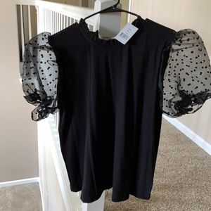 Gibson Sheet Puff Sleeve Top